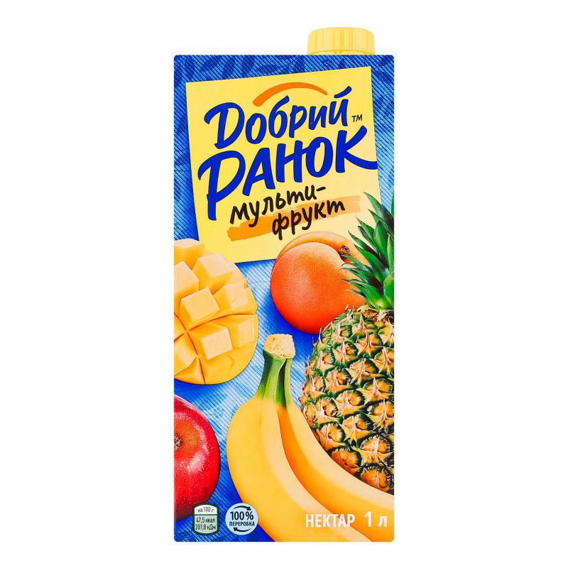 Нектар мультифруктовий неосвітлений Добрий Ранок 1л